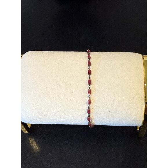 Isabel Marant Red Bead Link Bracelet - Picture 1 of 2